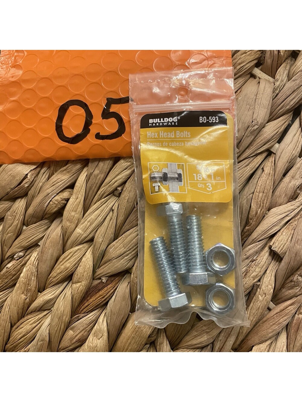 ✅Hardware Hex Head Bolts 5/16-18 x 1" Coarse Thread Fasteners 3 Pack B0-593#️⃣05